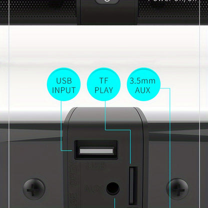 20W 3D Wireless Home Theater Computer Stereo Surround Speakers - Transformable into Two TV Speakers - Perfect Gift for Any Occasion