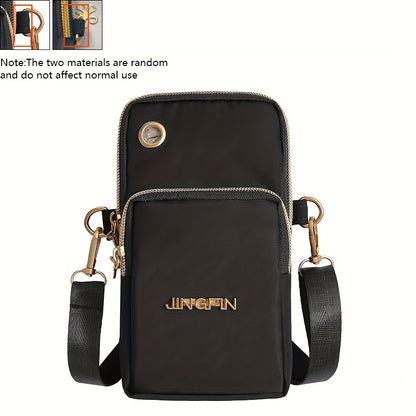 Mini Fashion Cellphone Bag, Trendy Zipper Crossbody Bag, Women's Casual Handbag, Card Holder & Purse