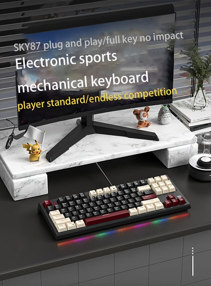 MageGee 75% Mechanical Gaming Keyboard With Blue Switch, LED Backlit Keyboard, 87 Keys Compact TKL Wired Computer Keyboard For Windows Laptop PC Gamer Gift For Birthday/Easter/Boy/Girlfriend