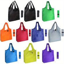 Load image into Gallery viewer, Aricsen 10 Pack Reusable Grocery Bags - Durable 50lb Capacity Foldable Shopping Bags with Sturdy Handles, 8 Vibrant Colors, Machine Washable &amp; for Groceries, Travel, Camping, Kitchen Storage, Shopping Bags Reusable Foldable
