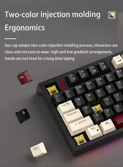 MageGee 75% Mechanical Gaming Keyboard With Blue Switch, LED Backlit Keyboard, 87 Keys Compact TKL Wired Computer Keyboard For Windows Laptop PC Gamer Gift For Birthday/Easter/Boy/Girlfriend