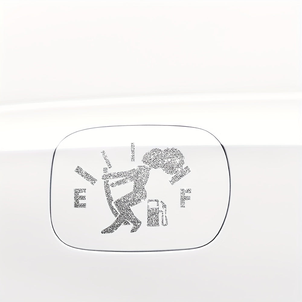 1pc Car Sticker Fuel Consumption Sticker Shiny Fuel Tank Cap Sticker Car Body Fuel Tank Cap Decorative Sticker Cartoon Reflective Personality Car Sticker