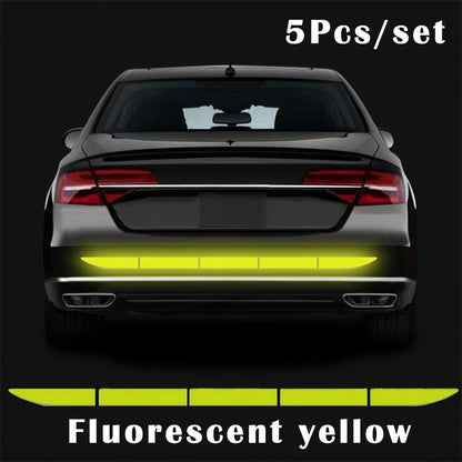 5pcs/set Car Reflective Sticker Warning Rear Safety Cover Anti-Collision Protection Sticker Rear Collision Prevention Warning Sticker Car Accessories