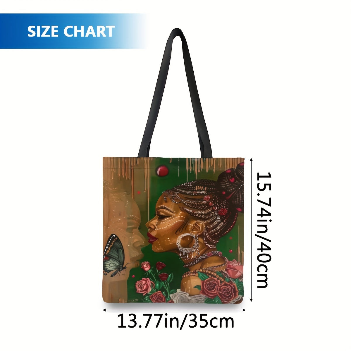 Vibrant African Print Women'S Shoulder Bag - Spacious & Durable, Ideal For Beach, Shopping & Groceries - Leak-Proof Polyester Tote With Wrist Strap, Perfect Gift For Her