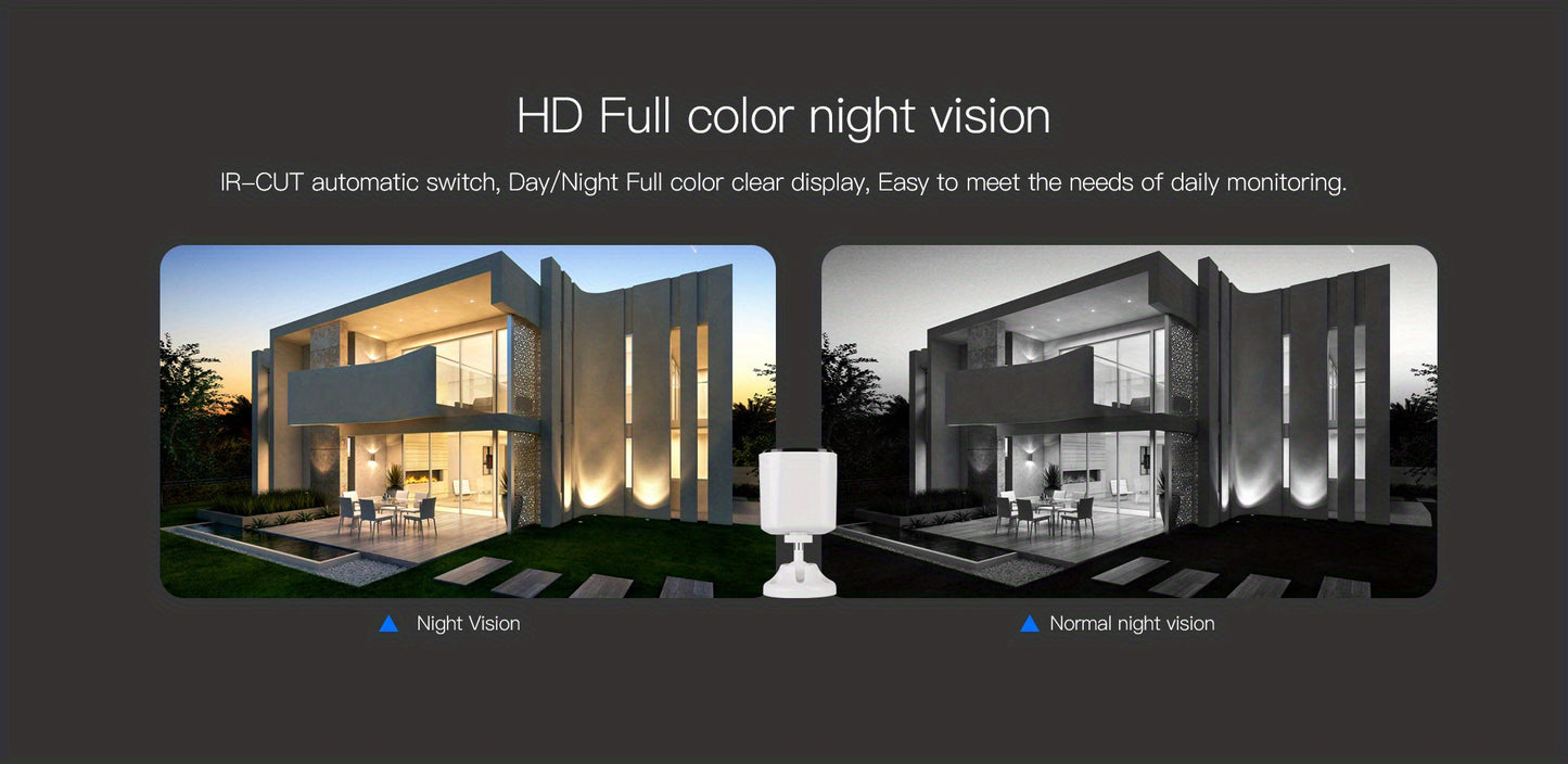 Security Camera Wireless Outdoor, 3MP Night Vision with Spotlight, Wire-Free Battery Solar Powered, Human Detection, with Solar Panel, PIR Human Detection, 2-Way Talk, IP65 Waterproof, SD Card/Cloud Storage, Security Cameras