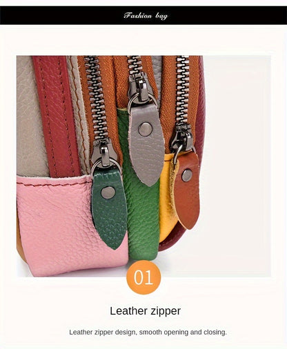 Mini Crossbody Cellphone Bag - High-Quality Genuine Leather, Fashionable Handbag for Women, Stylish Shoulder Bag with Adjustable Strap, Spacious Messenger Sac for Mobile Phones and Essentials - Designer Fashion Accessory