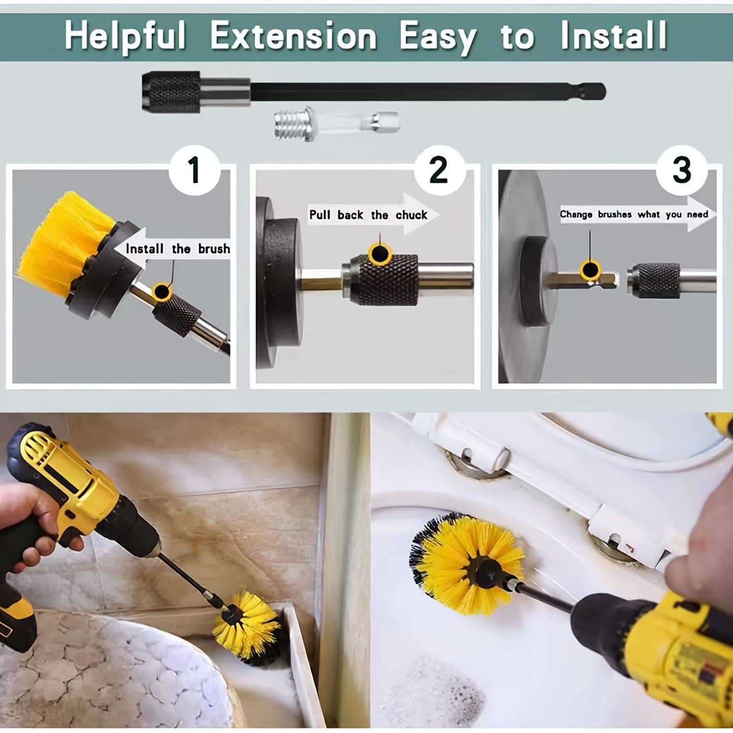 26Pcs Car Detailing Brush Set, Car Detailing Kit, Car Drill Brush/Wheel Brushes/Air Vent Brush/Buffing Sponge Pads Kit/Washing Mitt/Cleaning Cloth