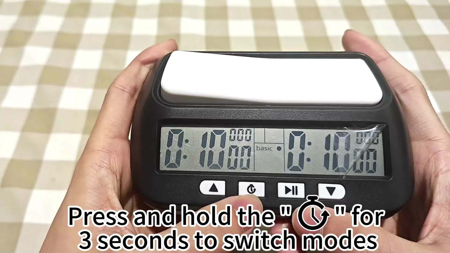 1pc Portable Digital Chess Clock with Count Up/Down Timer and LED Display - Perfect Gift for Chess Enthusiasts (Battery Not Included)