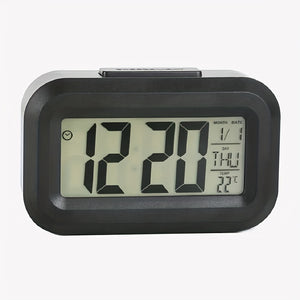 Sleek Digital Alarm Clock with Temperature Sensor, Luminous LED Display, Sleep Timer - A Chic, Smart Room Decor Piece