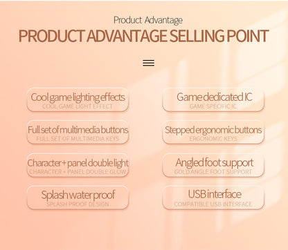 Universal Gaming Keyboard USB Wired Keyboard, Luminous Keyboard For Computer Laptop Notebook Easter Gift