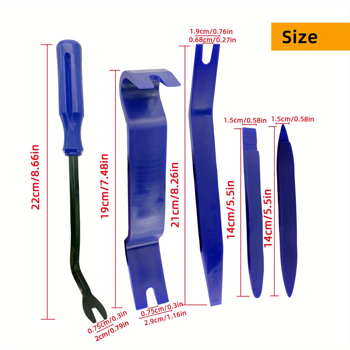 Universal Car Interior Removal Tool Kit, Pry Tool Kit For Removing Door Cleats And Audio Dashboard