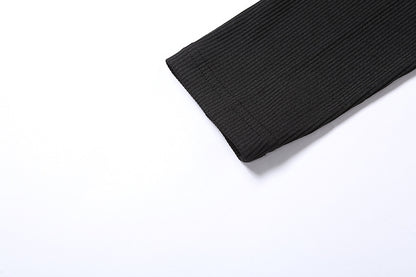 Chic Asymmetric One Shoulder Ribbed Knit Bodysuit - Long Sleeve, Sexy Style for Fall Winter - Form-Fitting, Versatile One Piece Womens Clothing