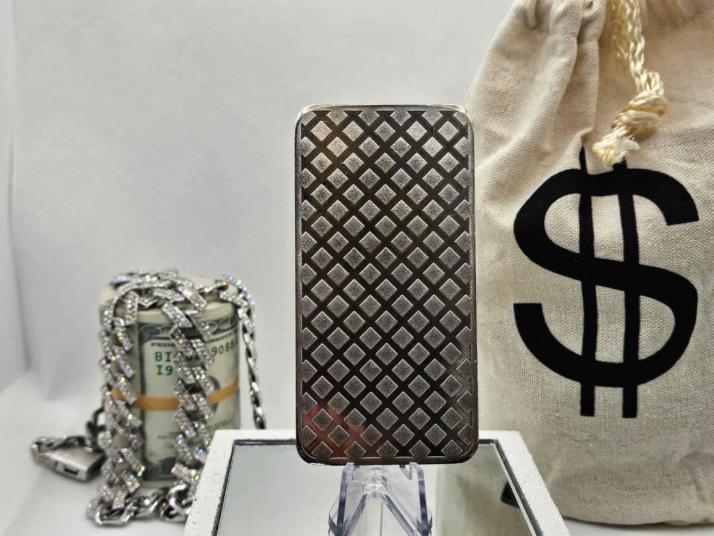 10oz Morgan Dollar Silver Bar .999 Fine Branded Silver Bar Serial