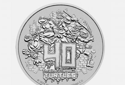 2024 1 oz Teenage Mutant Ninja Turtles 40th Anniversary Silver Coin (BU)