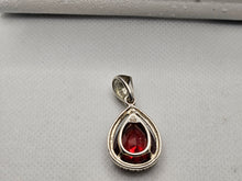 Load image into Gallery viewer, Women's Ruby Style Red Pendant 925 Sterling Silver Jewelry Simulated Diamonds
