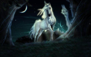 Moonlight Magical Unicorn 5D Square Drill Diamond Painting Ships from USA DIY Handmade Cross Stitch Home Decor Fantasy Icon
