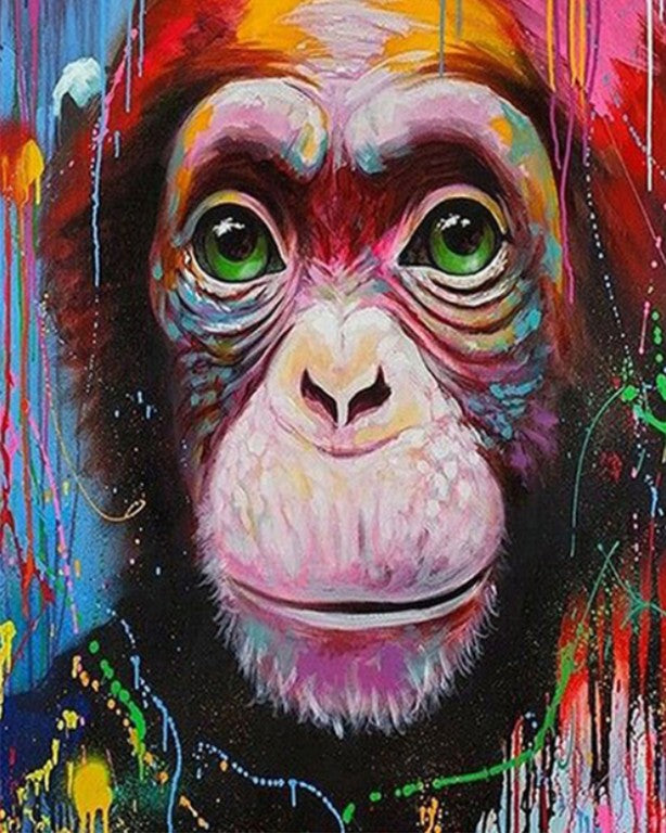 5D Diy Diamond Painting Cross Stitch Kits Full Square Diamond Monkey Mosaic Pattern Gift Diamond Embroidery Ships from USA