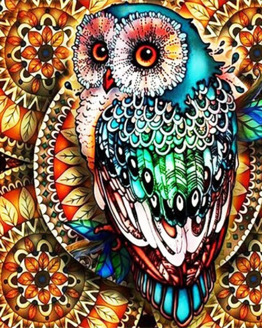 5D DIY Full Round Drill Diamond Painting Colorful Owl Diamond Art Bird Cross Stitch Embroidery Mosaic Kit Ships from USA