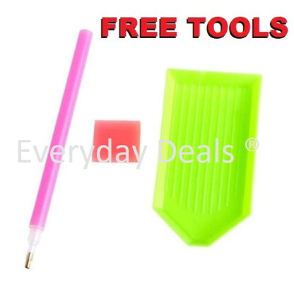DIY Diamond Painting Craft Kit Whales at Play Ocean Animal Diamond Art Kits Free Tools Tray Ships from USA Great Do It Yourself Kits