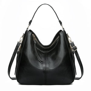 Leather Womens Hobo Bag Female Handbags Leisure Shoulder Bags Fashionable Purses Vintage Style Large Capacity Tote Bag