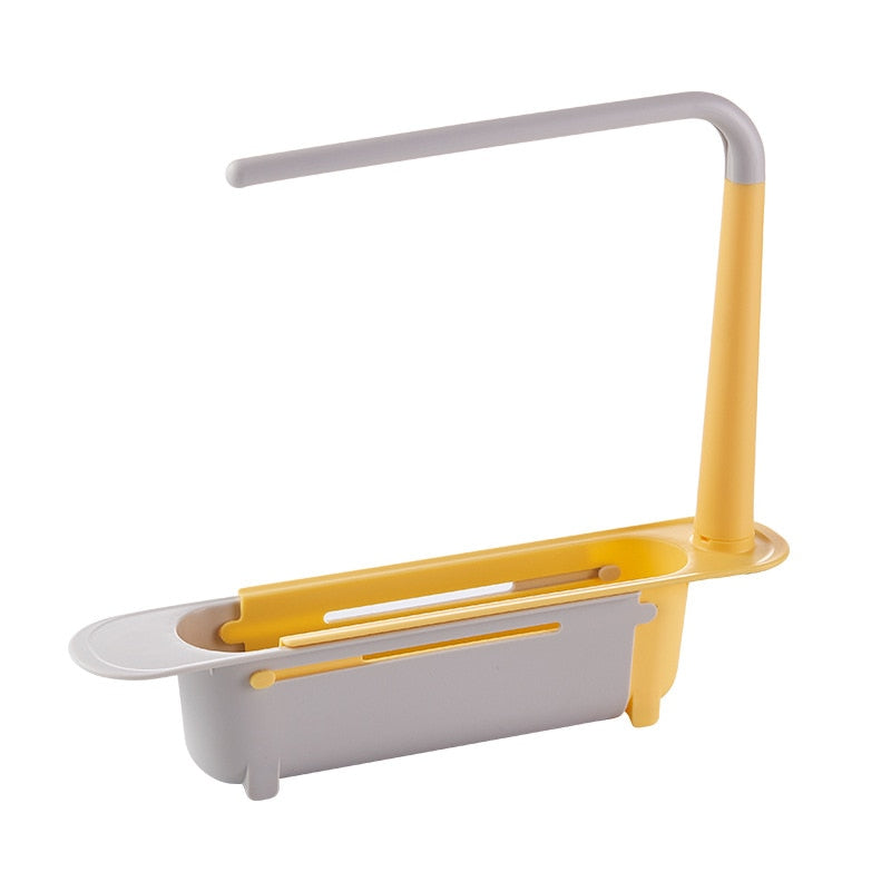 Kitchen Sink Shelf Telescopic Towel Holder Sinks Organizer Soap Sponge Holder Sink Drain Rack Storage Basket Kitchen Gadgets Accessories