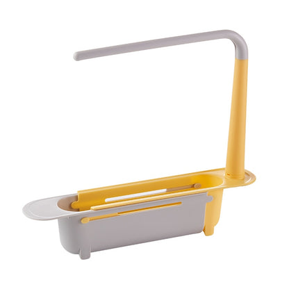 Kitchen Sink Shelf Telescopic Towel Holder Sinks Organizer Soap Sponge Holder Sink Drain Rack Storage Basket Kitchen Gadgets Accessories