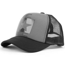Load image into Gallery viewer, Geebro Fashion Five Point Star Pattern Baseball Cap Outdoor Baseball Hat Breathable Men Women Summer Mesh SnapbackCaps
