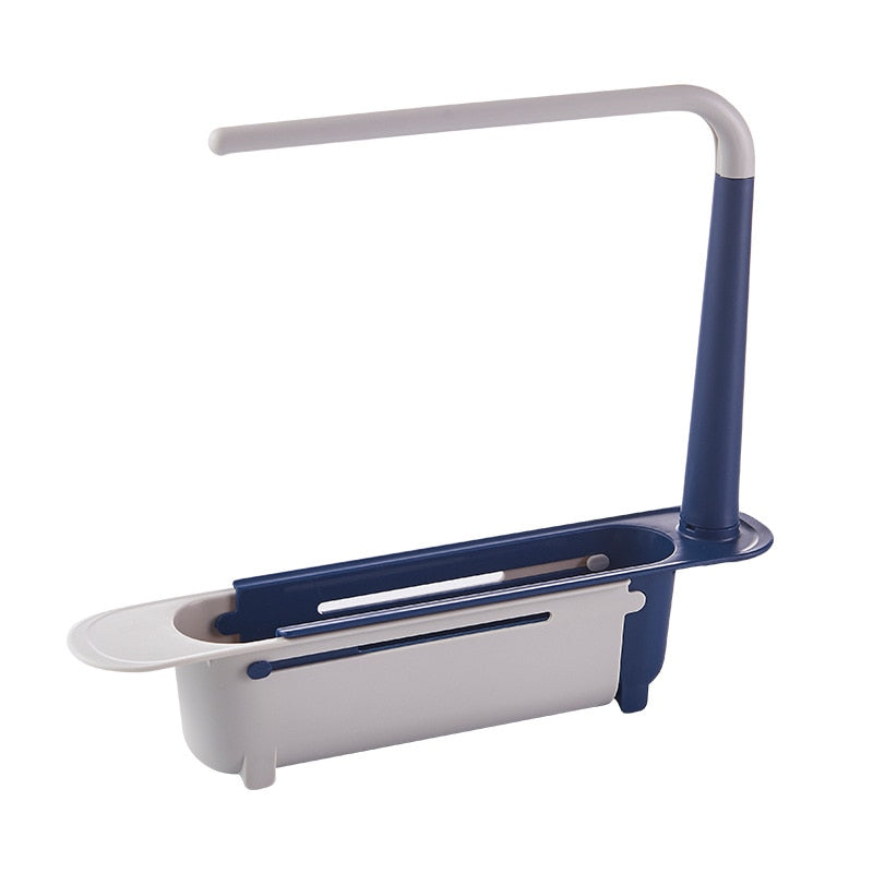 Kitchen Sink Shelf Telescopic Towel Holder Sinks Organizer Soap Sponge Holder Sink Drain Rack Storage Basket Kitchen Gadgets Accessories