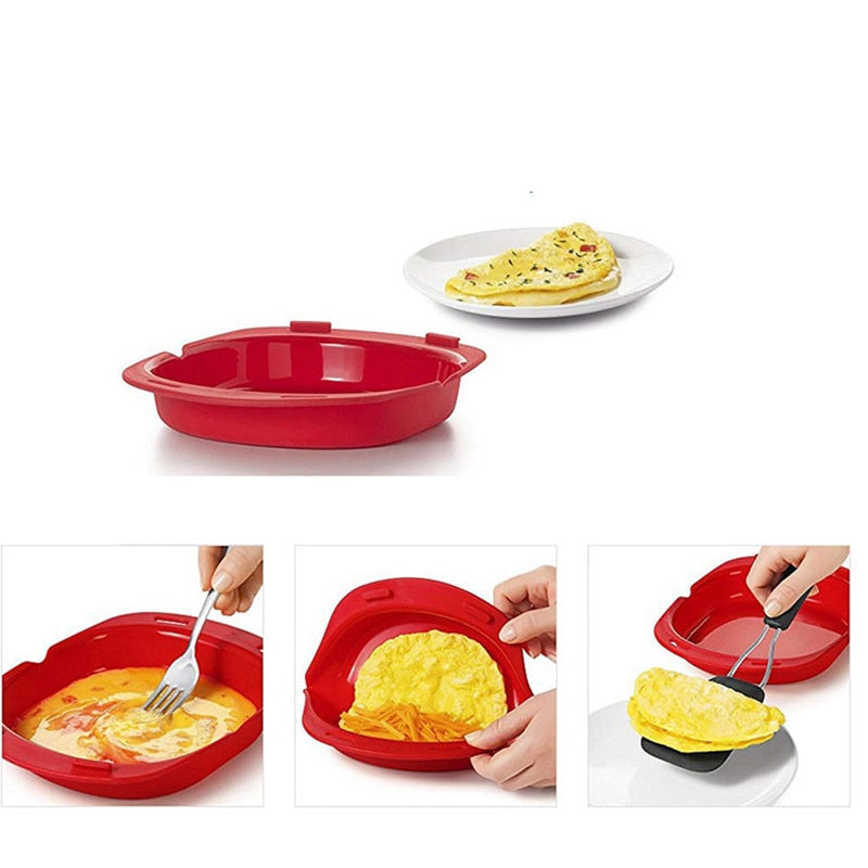 Microwave Silicone Omelette Mould Oven Non Stick Baking Pan Frying Eggs Roll Maker Kitchen Cooking Accessories Baking Tools