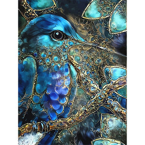 Full Round Drill Diamond 5D DIY Diamond Painting Blue Bird Diamond Embroidery Cross Stitch Bird Artwork Picture Ships from USA