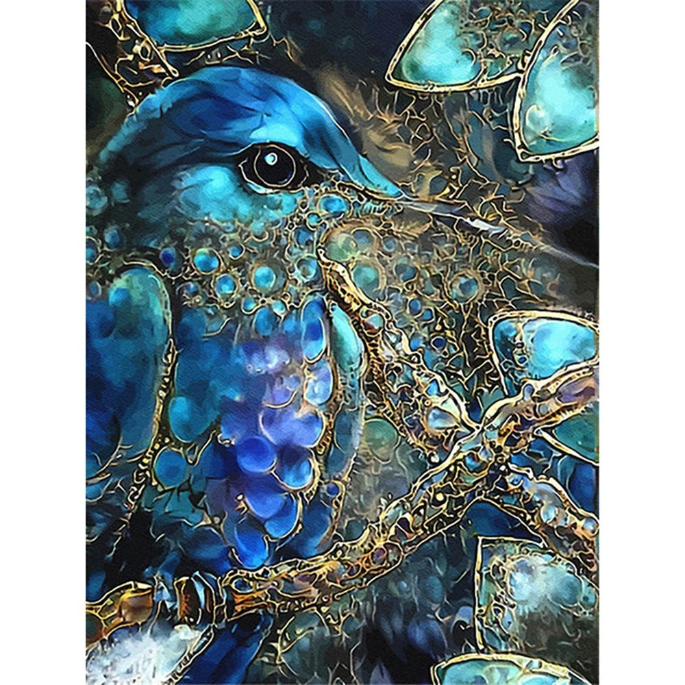 Full Round Drill Diamond 5D DIY Diamond Painting Blue Bird Diamond Embroidery Cross Stitch Bird Artwork Picture Ships from USA