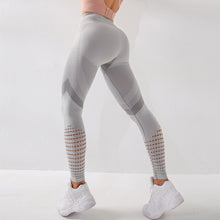 Load image into Gallery viewer, Sexy High Waist Fitness Leggings Women Seamless Leggings Hollow Printed Workout Slim Pants Spandex Elastic ityWorkout Socks
