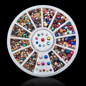 Total Nail Bling Kit 2mm/3mm/4mm/5mm AB Acrylic Diamond Nail Glitter Rhinestones Crystals DIY Nail Art Decorations Manicure Accessories Tools