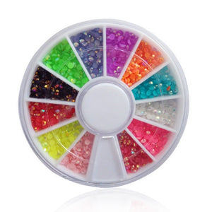 Total Nail Bling Kit 2mm/3mm/4mm/5mm AB Acrylic Diamond Nail Glitter Rhinestones Crystals DIY Nail Art Decorations Manicure Accessories Tools