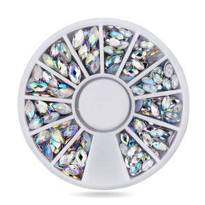 Total Nail Bling Kit 2mm/3mm/4mm/5mm AB Acrylic Diamond Nail Glitter Rhinestones Crystals DIY Nail Art Decorations Manicure Accessories Tools