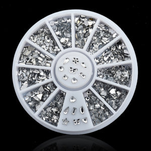 Total Nail Bling Kit 2mm/3mm/4mm/5mm AB Acrylic Diamond Nail Glitter Rhinestones Crystals DIY Nail Art Decorations Manicure Accessories Tools