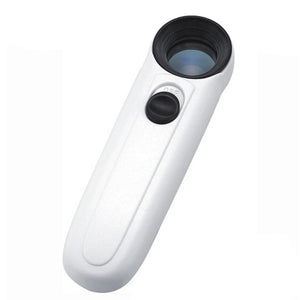 LED Light Magnifying Glass 40x 3.5mm Handheld Microscope Magnifier Illuminated lamp For Circuit Boards Hallmarks Jewelry