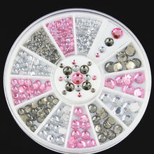 Load image into Gallery viewer, Total Nail Bling Kit 2mm/3mm/4mm/5mm AB Acrylic Diamond Nail Glitter Rhinestones Crystals DIY Nail Art Decorations Manicure Accessories Tools
