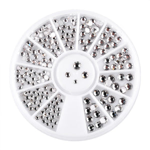 Total Nail Bling Kit 2mm/3mm/4mm/5mm AB Acrylic Diamond Nail Glitter Rhinestones Crystals DIY Nail Art Decorations Manicure Accessories Tools