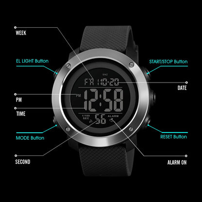 Top Brand Waterproof LED Digital Sports Watches Men Fashion Casual Men's Luxury Wristwatches Clock Man Relogio Masculino
