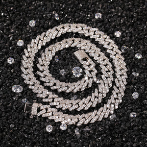 Hiphop Bling 9mm Buckle Link Pave Iced CZ Cuban Link Necklace Gold Plated Luxury Bling Jewelry Hiphop Fashion For Men