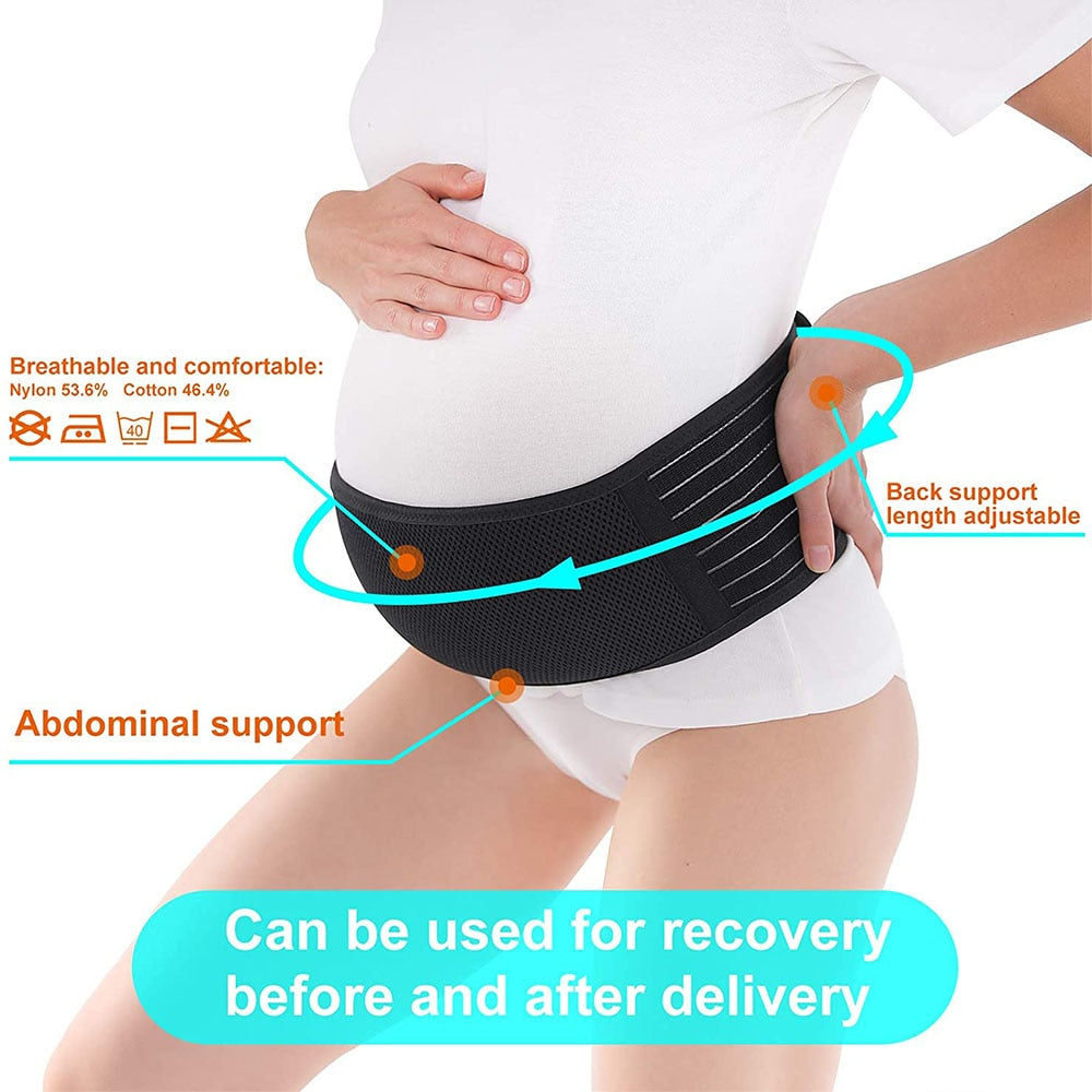 Pregnant Women Belly Band Back Support Clothes Belt Adjustable Waist Maternity Abdomen Brace Protector Pregnancy Care