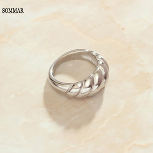 Gold Plated Rings For Women Golden Silver Twist Ring Finger Fashion Jewelry Finger Accessories Gifts Stylish Rings For Sale