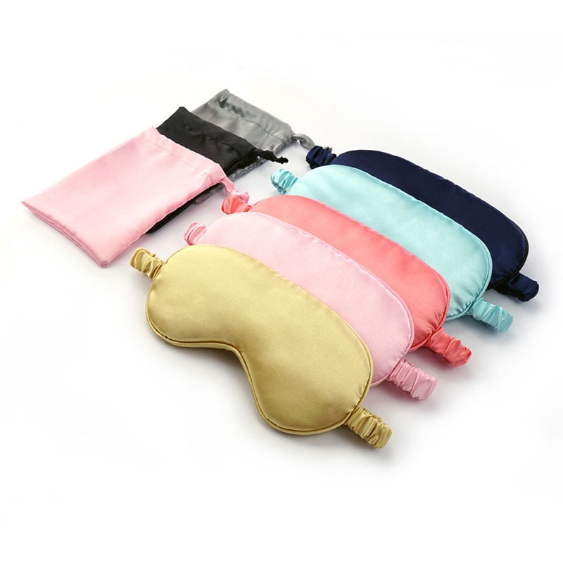 Sleeping Eye Mask Bag Soft Comfort Multicolor Silk Shading Sleep Mask Cover Blindfold Shield Patch Eyeshade Health Sleeping Shield Bag