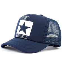 Load image into Gallery viewer, Geebro Fashion Five Point Star Pattern Baseball Cap Outdoor Baseball Hat Breathable Men Women Summer Mesh SnapbackCaps
