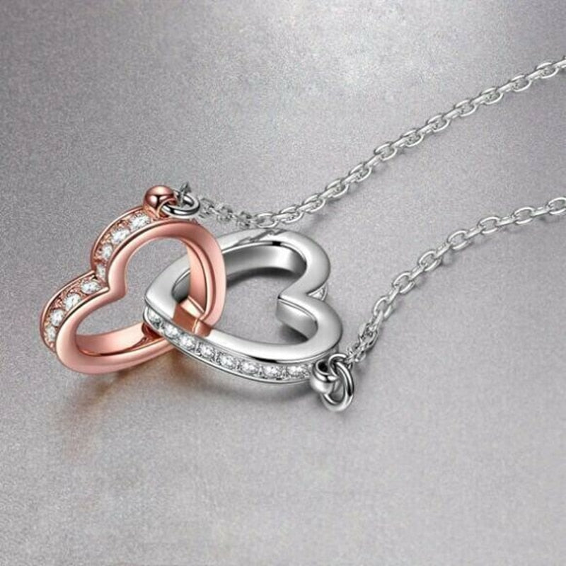 Heart Pendant Necklaces for Women Necklace Gift Female Girl Crystal Infinity Necklace Gifts Wife Lovers To My Soulmate Jewelry