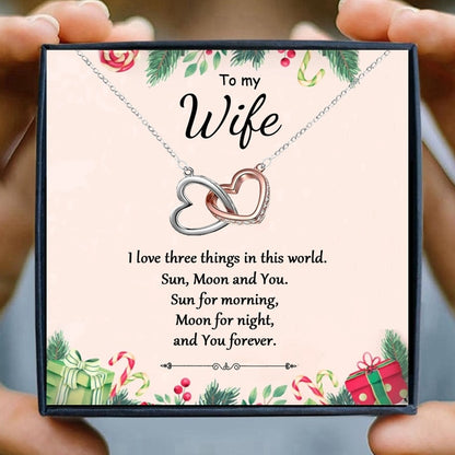 Heart Pendant Necklaces for Women Necklace Gift Female Girl Crystal Infinity Necklace Gifts Wife Lovers To My Soulmate Jewelry