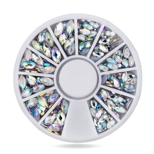Total Nail Bling Kit 2mm/3mm/4mm/5mm AB Acrylic Diamond Nail Glitter Rhinestones Crystals DIY Nail Art Decorations Manicure Accessories Tools