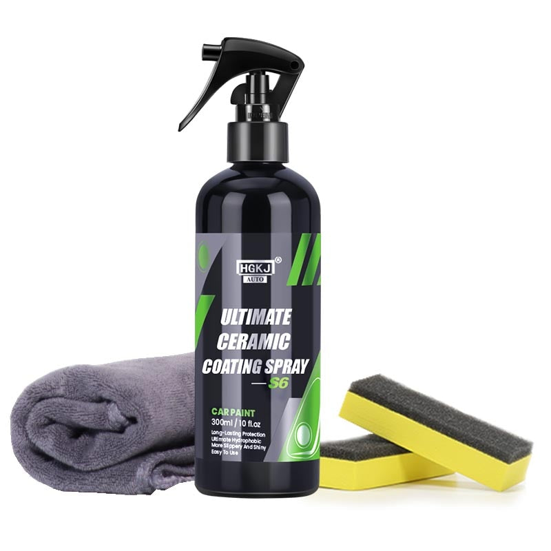 Ceramic Coating For Auto Paint HGKJ S6 Car Wax Spray Nano Hydrophobic Liquid Polymer Oleophobic Anti Rain Car Care