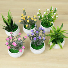 Load image into Gallery viewer, Mini Artificial Plants Bonsai Small Simulated Tree Pot Grass Fake Flowers For Home Garden Office Table Room Decoration Ornaments

